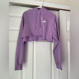 Cropped Purple Nike Hoodie